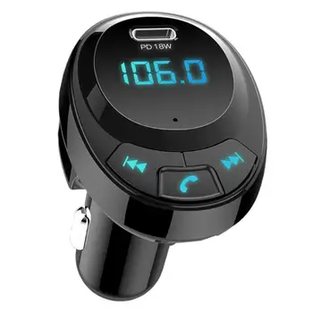 

Car Handsfree MP3 Player Bluetooth 5.0 FM Transmitter 18W PD USB-C Charger External U Disks Automobiles Electronics
