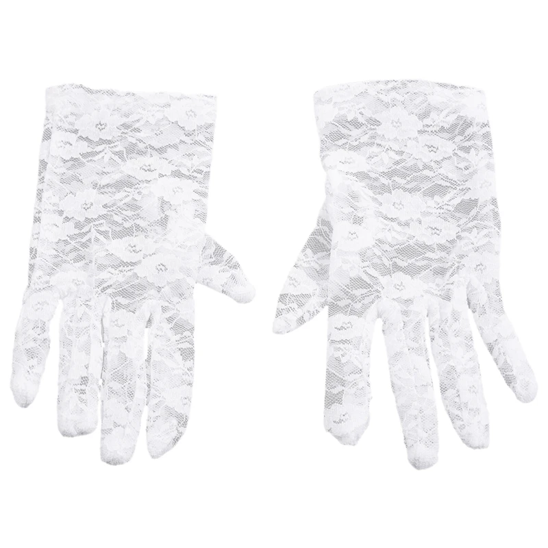 

New Elegant Ladies Short Lace Gloves Costume