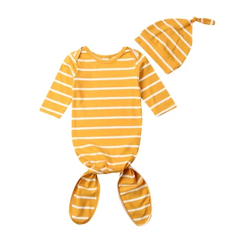 

2PCS Rompers Newborn Baby Swaddle Muslin Blanket Infant Wrap Sleeping Bag+Hat Set Toddler Romper New Born Clothes Jumpsuits