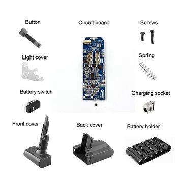

Lithium Battery PCB Protection Board Battery Plastic Case Kit for Dyson V7 21.6V Vacuum Cleaner Accessories