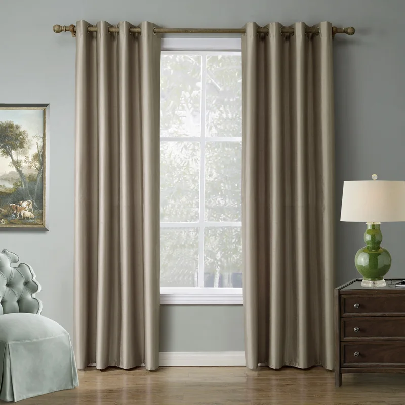 [Babe] Manufacturers Direct Selling Foreign Trade Bedroom Shade Curtain Pure Plain Color fang shuang gong Curtain(Single