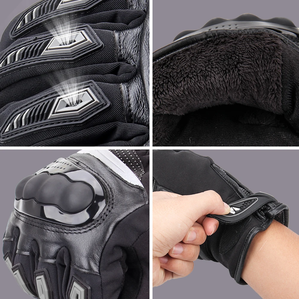 Мотоциклетные Перчатки Унисекс Для Полного Пальца с TPU Защитный Guantes Moto Водонепроницаемый и Высокочувствительный Сенсорный Экран
