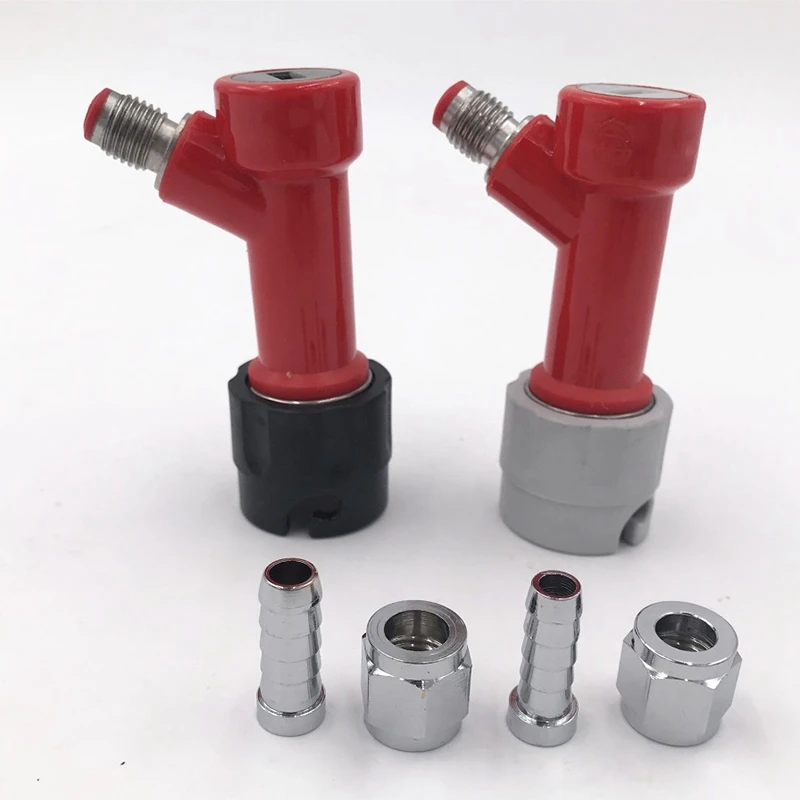 2Pcs 1/4 Tall Pin Lock Corny Keg Gas / Liquid Pin Lock Home Brew Keg Plastic Quick Disconnect Swivel Nuts+ Pin Lock Disconnect