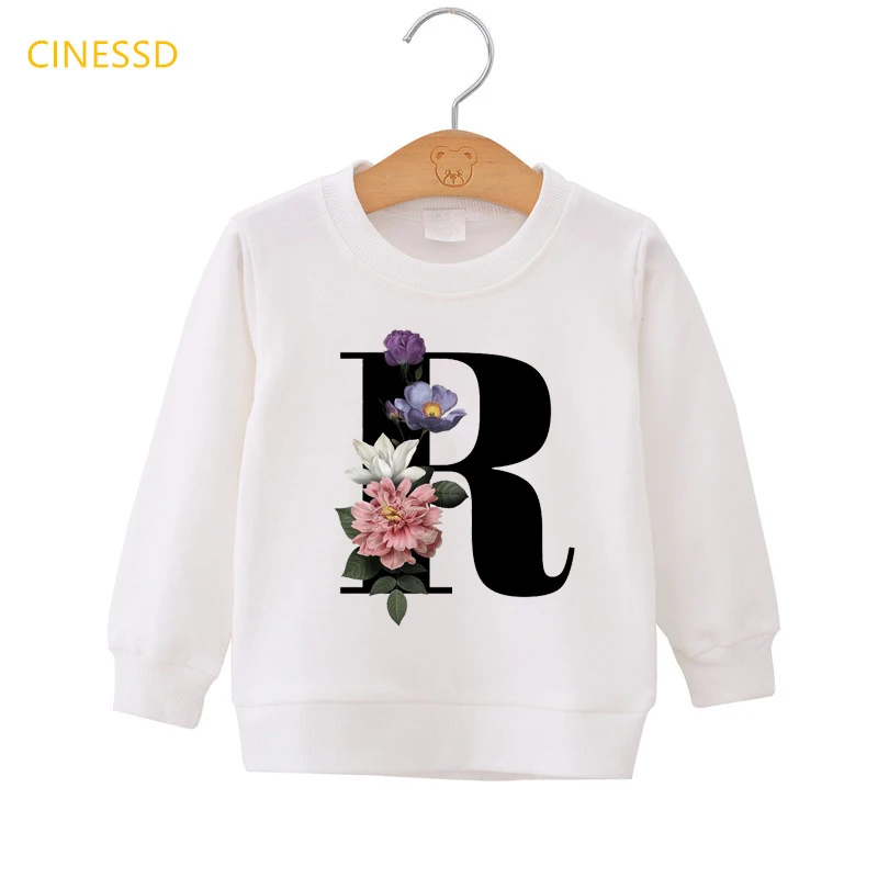 Générique Sweat A Capuche Fille 2025 Imprimé Lettre Sweatshirt Enfant Haut Manche Longue Décontracté Tunique Simple Pull Enfant Classique Sportwear Casual Hiver Vetement Ado Chic