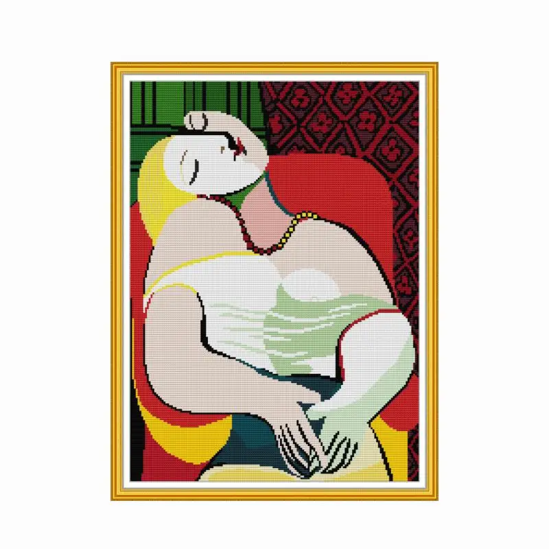 Freude Sonntag Kreuz Stich Kits Stickerei Picasso-Traum Gestempelt 11CT 14CT Gedruckt Gezählt Home Decoration Handmade Hand Sets
