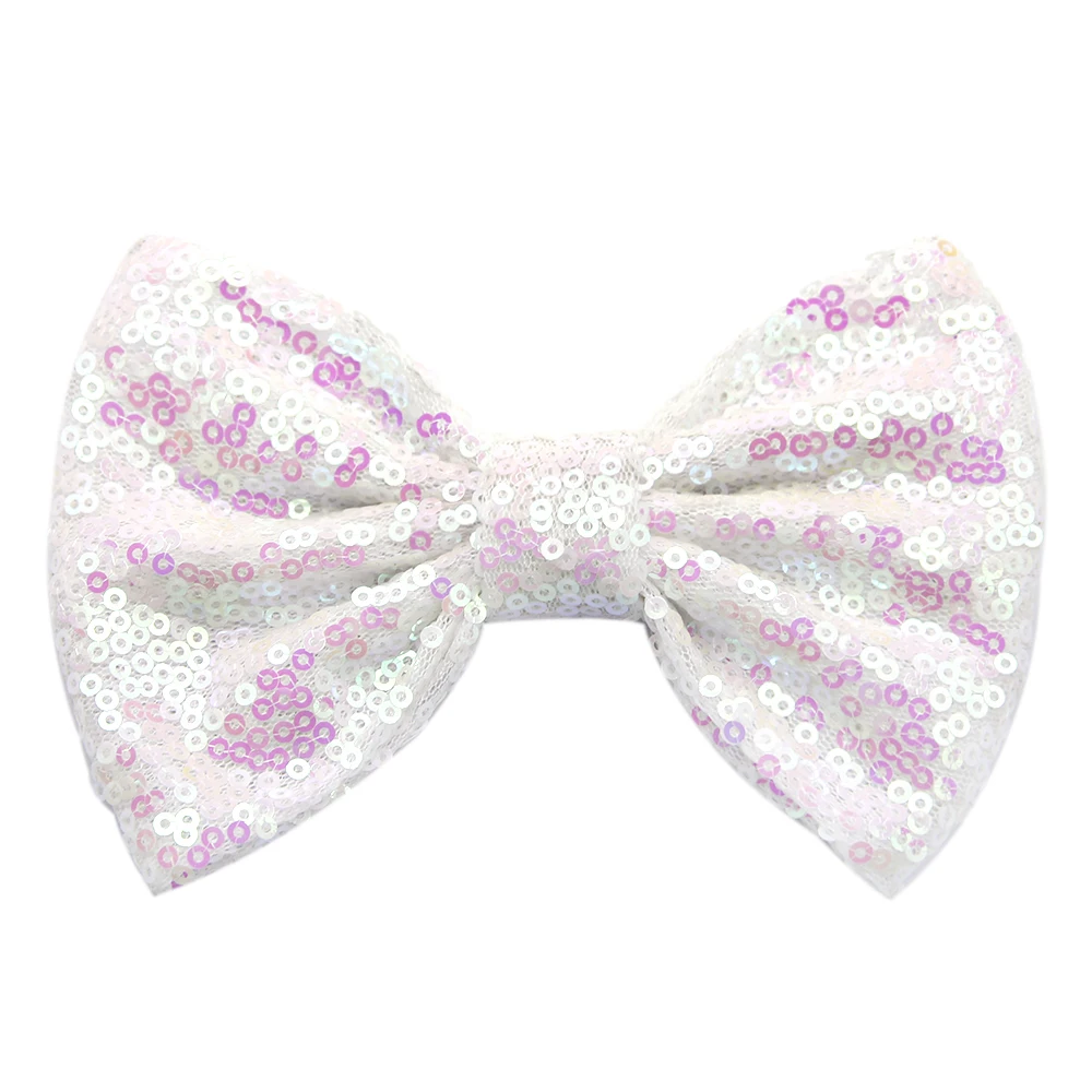 David accessories 5 ''5 шт. с блестками и бантом для девочек заколки для девочек блестящие ободок с большим бантом детский праздничный костюм «сделай сам» Головные уборы, 5Yc7965 - Цвет: 1093134031