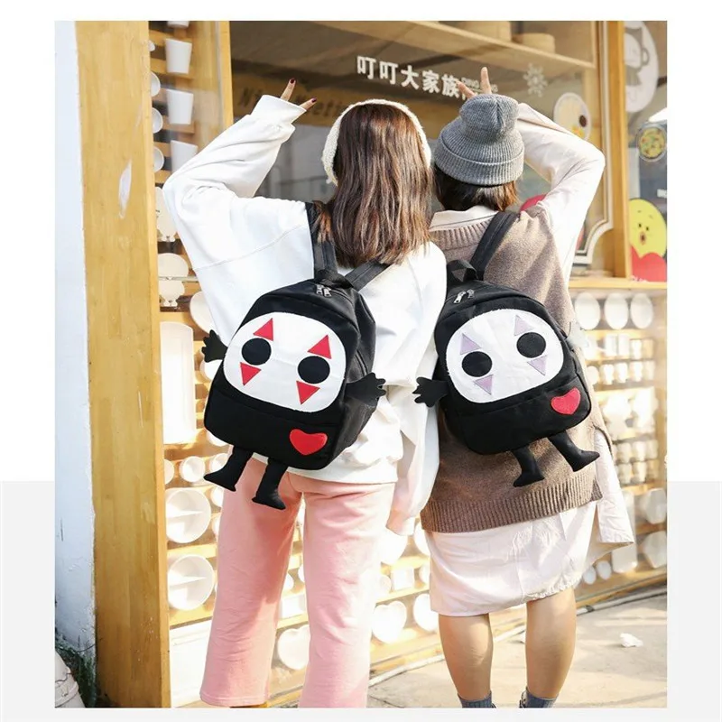 

Spirited Away No Face Men Cosplay Backpack Cartoon Student School Shoulder Bag Slender Man Casual Bags Gift