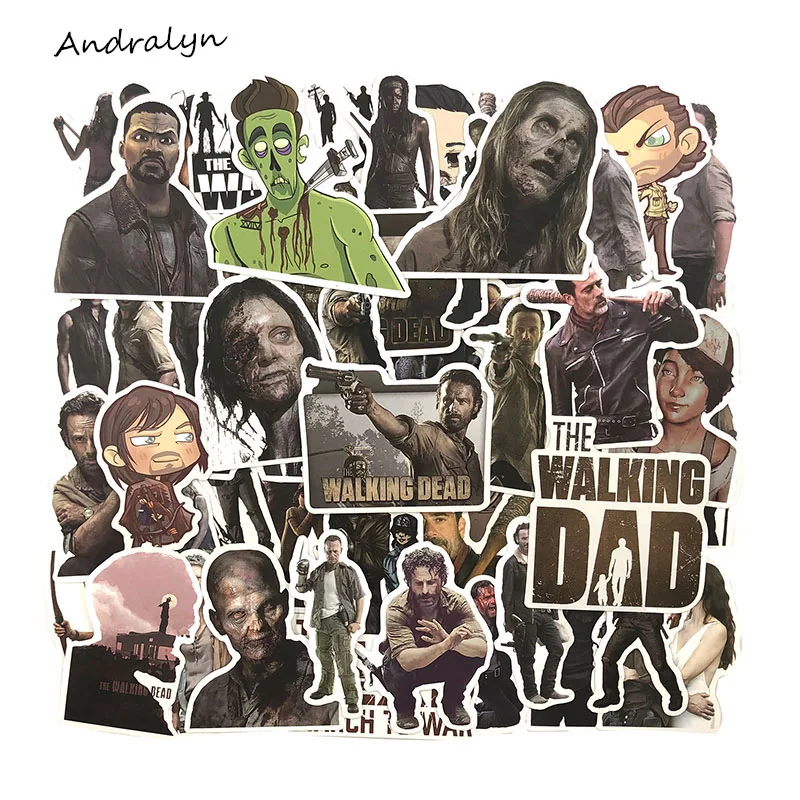 

50Pcs/Set Walking Dead Graffiti Stickers For DIY Luggage Laptop Refrigerator Motorcycle Car Pegatinas