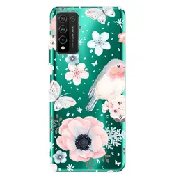 Floral Design Transparent Soft TPU Phone Case - Cute Silicone Cover for Huawei Honor 10X Lite (1)