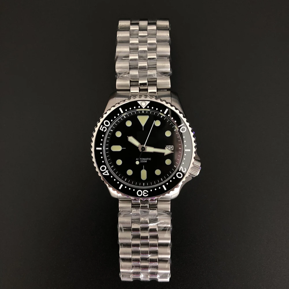 Тунец SKX007 модные автоматические часы NH35 Mov не 200 м Водонепроницаемость сапфировое