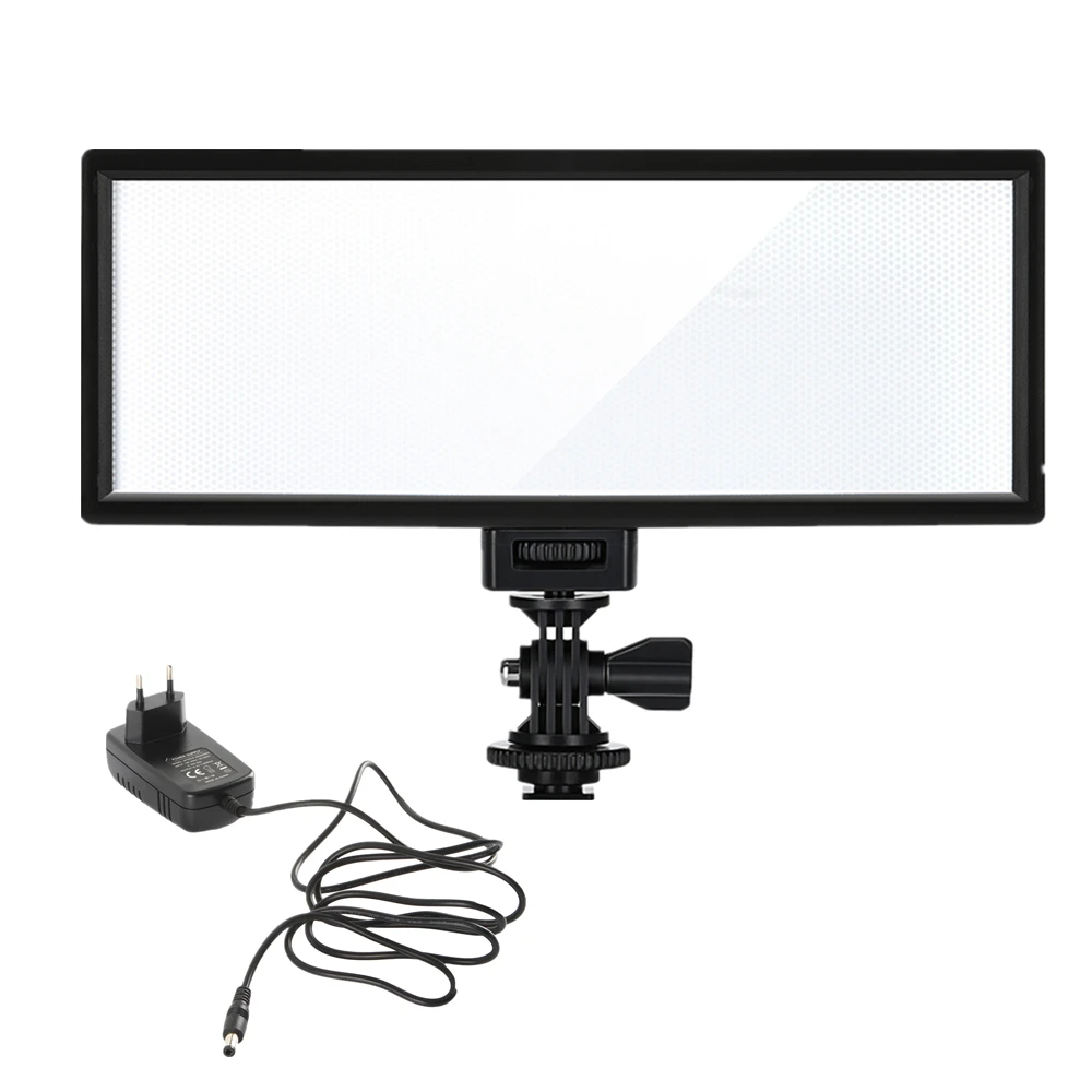 

Viltrox L132T Camera LED video light LCD Display Bi-Color & Dimmable Slim DSLR + AC power Adapter for Canon Nikon DV Camcorder