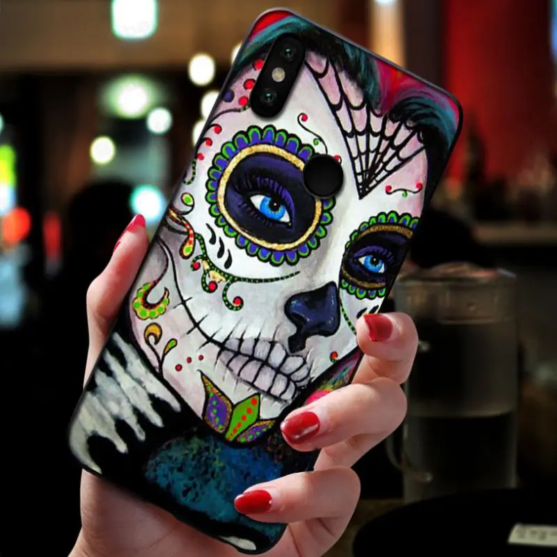 sugar Mexican Skull Girl tattooed Art