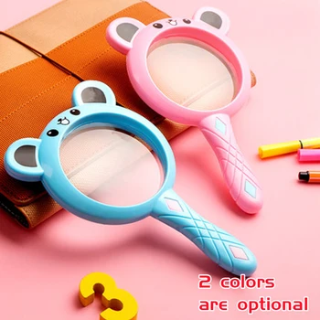 

Children's Magnifying Glass HD Cartoon Cute Handheld 75mm Baby Students Portable Observation Anti - Fall Mirror