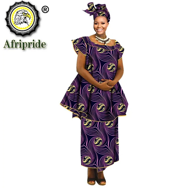 African Clothes for Women Crop Top Midi Skirt Match Print Headwraps Set Dashiki Outfits Plus Size Outwear Ankara Attire S2026015 349X-8