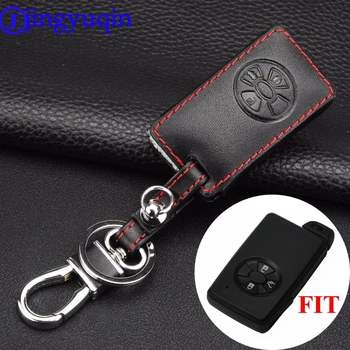 

jingyuqin Remote 3 Buttons Leather Smart Key Case Cover For Toyota Rav4 Corolla Yaris Mark X Hilux Vitz Aqua Camry Auris