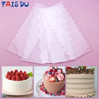 

Transparent Cake Scraper Smoother Cream Icing Comb Fondant Baking Pastry Decorating Tools Cake Decoration Accessories