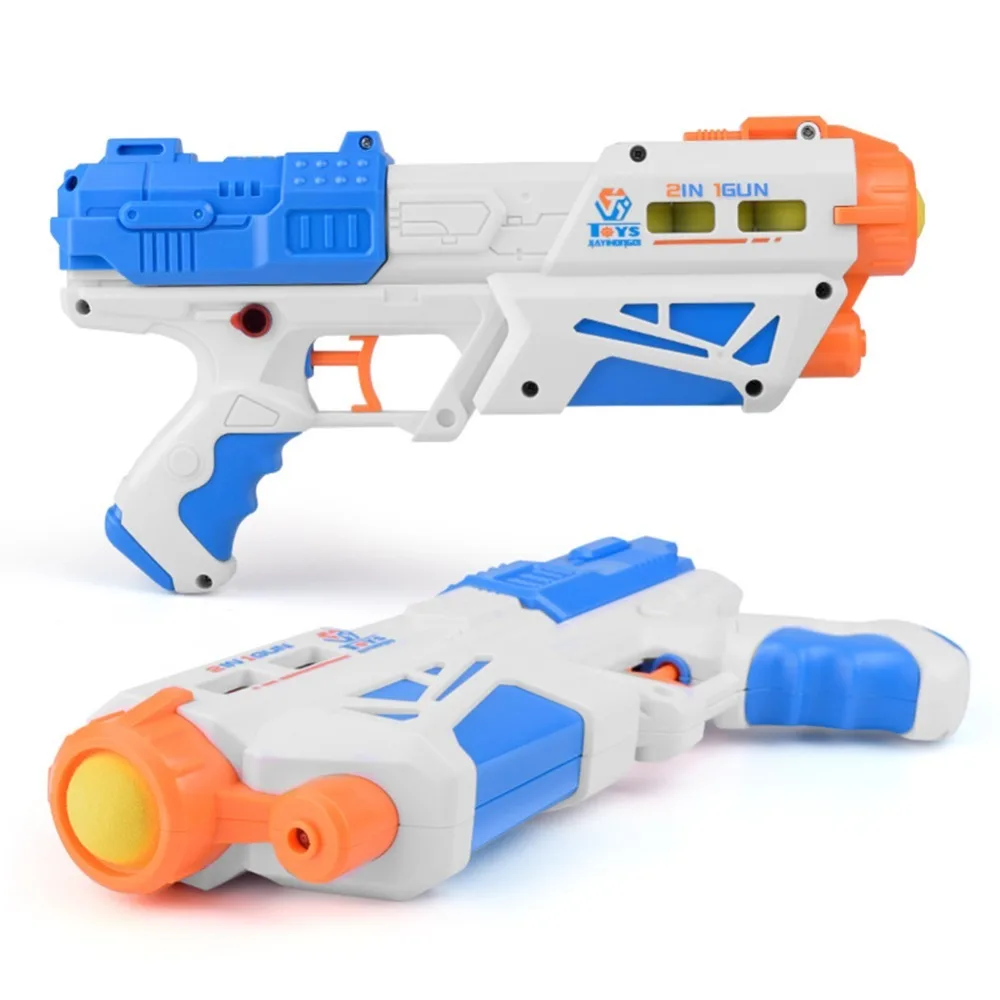 Детская Мягкая пенопластовая игрушка для стрельбы 2 в 1 пластиковая безопасная стреляющая игрушка детская Рогатка для улицы пистолет игрушка
