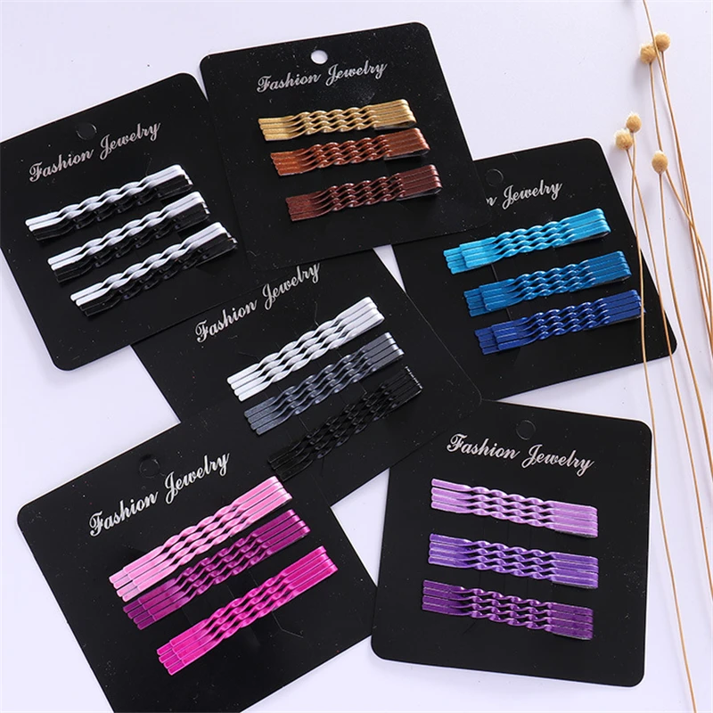 

12pcs Gradient Color Green Paint Twist World Clip Colorful Hairpins Hair Clip Set Convenient Hair Care Styling Tool