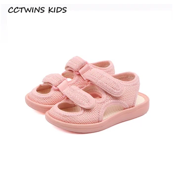 

CCTWINS Kids Shoes 2020 Summer Toddlers Pink Soft Shoes Children Fashion Casual Shoes Baby Boys Brand Beach Sandals Flat BS454