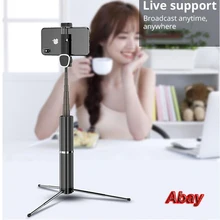 Мини портативный Встроенный штатив селфи палка скрытый телефон кронштейн Bluetooth кнопка телефон Автоспуск беспроводной затвор