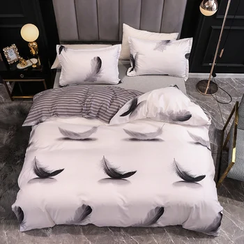 

Luxury Duvet Cover Sets 3pcs Bed Linens Bedding Set Marble Black Comforter Cotton King Single Queen Full Size