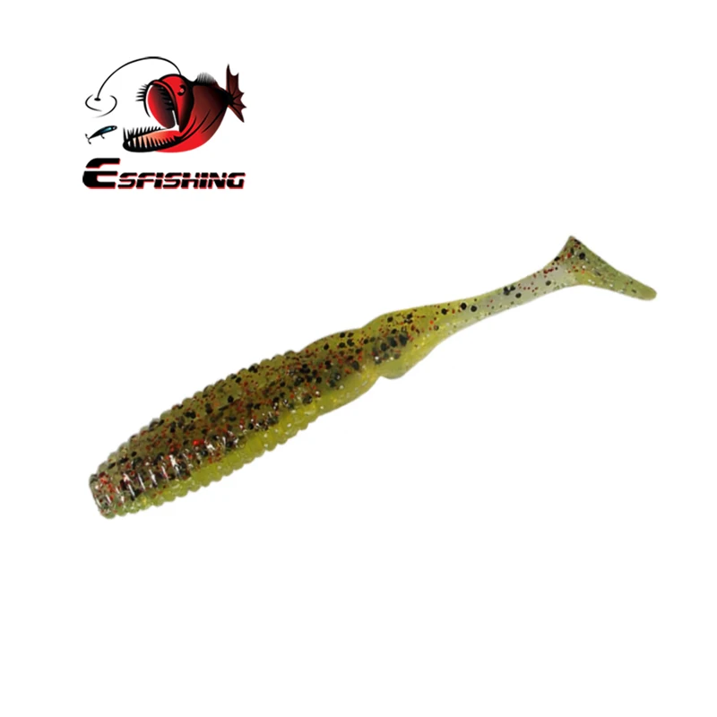 Pesca Рыболовная Приманка Мягкая силиконовая 8 шт. 7,5 см/4,6 г Esfishing Ammonite Shad " кренкбейт Карп Снасти для ловли форели зеленый Спиннер