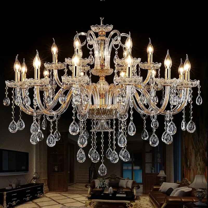 

Chandeliers Modern Crystal Home Lighting lustres de cristal Decoration Living Room Indoor Lamp Luxury Candle Chandelier Pendant