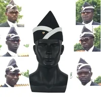 Cosplay Ghana Pallbearers Coffin Dance Black Cap Funeral Dancing Team Display Hat Funny Dressed Costume 1