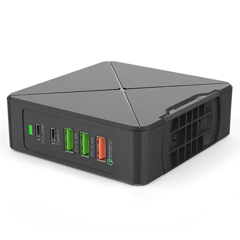 F88 US 75 Вт PD многопортовое зарядное устройство type-C AC/DC QC3.0 Быстрая Зарядка адаптер для ноутбука для iPad iPhone MacBook Pro Matebook Xiaomi