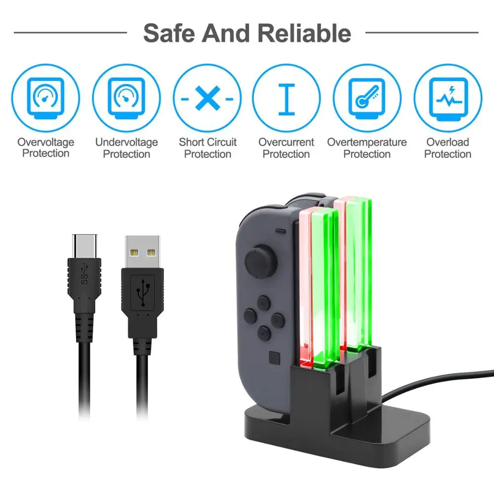 Контроллер Nintendo s Swicth Joycon зарядная док станция для геймпад со светодиодной