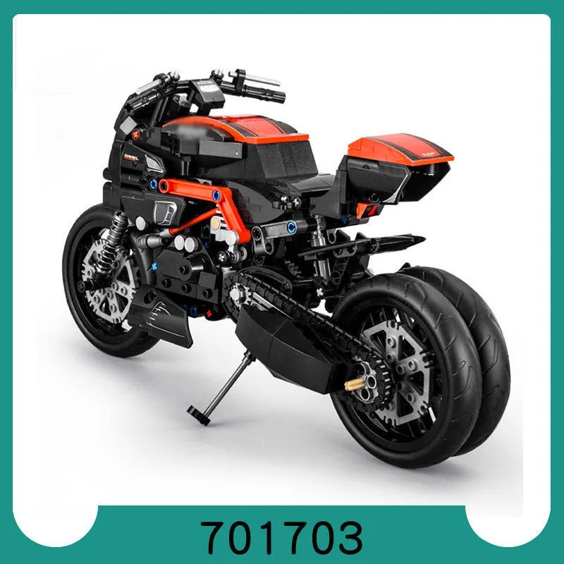 

High difficulty of large particle model of science and technology building blocks motorcycle Adult stereo manual assembly