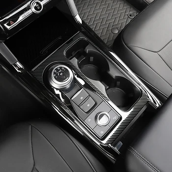 

For Ford Explorer U625 2020 2021 Accessories Steel Matte Carbon Gear Shift Board Decorative Frame Cover Trim 1pc LHD