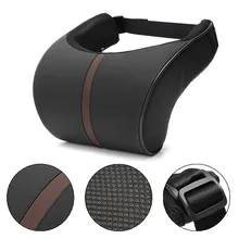 1 шт. Автомобильная подушка для шеи из искусственной кожи с эффектом памяти, хлопок, Автомобильный подголовник, подушка для отдыха на шее, подушка для сиденья, высокое качество, универсальная, 2 цвета