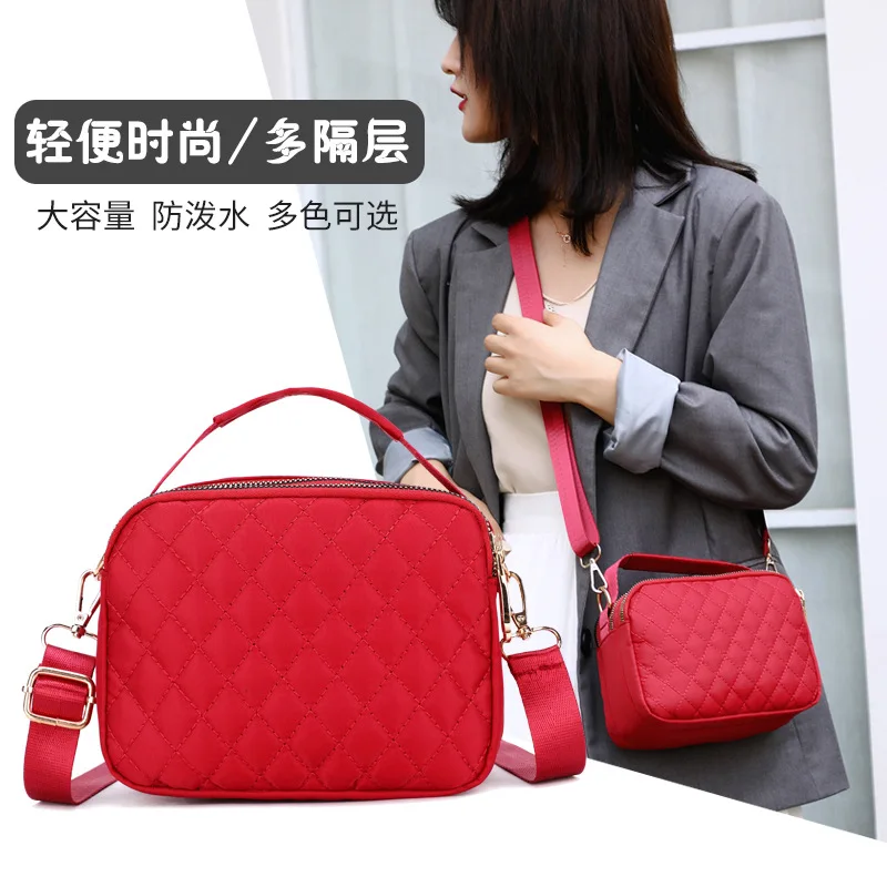 

Skin 2019 New Style Nylon Solid Color Rhombus Oblique Bag Mommy Going to Work Shopping Play Shoulder Bag WOMEN'S Bag