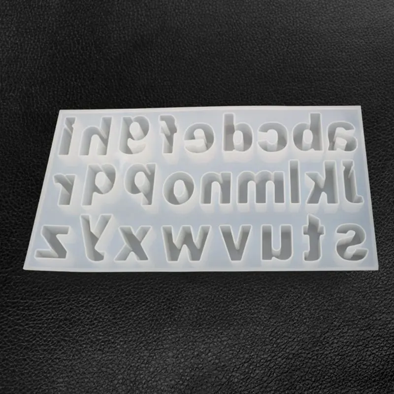 Творческий DIY Кристалл эпоксидной формы строчные буквы формы форма для изготовления ювелирных изделий T4MD