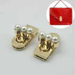 1pcs Metal Pearl Turn Lock Push Lock Clasp Fashion Bag Laggage Purse Leather Craft Closure DIY Hardware Accessories 2021 New