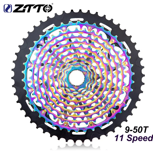 Модная Ультралегкая кассета ZTTOMTB ultimate 11-speed 9-50T k7 ulxd с радужной полностью стальной