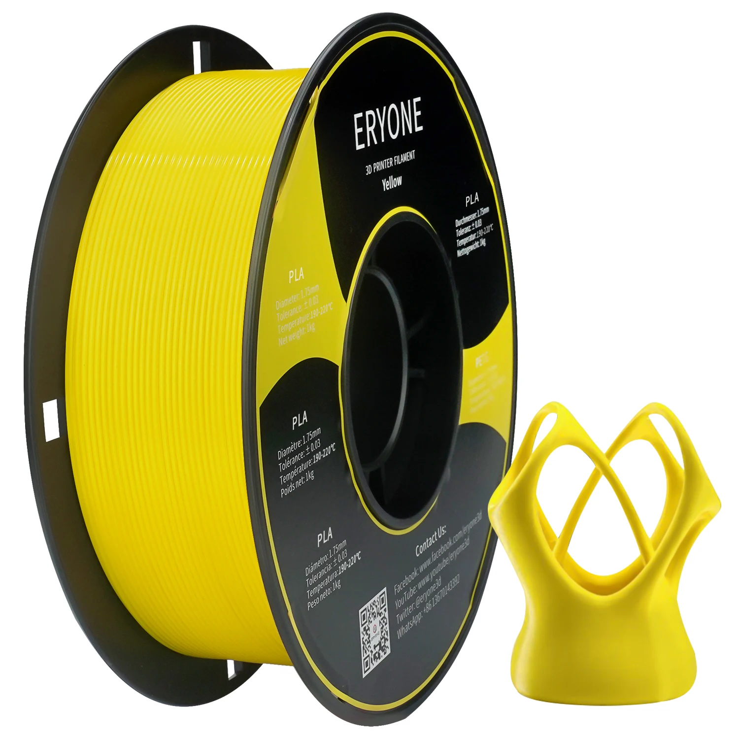 ERYONE Standard PLA Filament 1kg 1.75mm High Quality Filament 3D PLA Low Shrinkage Consumable For 3D Printer