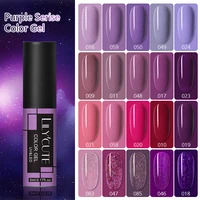 LILYCUTE Purple Serise UV Gel smalto per unghie Nude Glitter Color Gel Semi permanente Soak Off Gel UV per principianti smalto per unghie