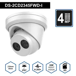 Hikvision 4MP POE ip-камера для дома/наружного наблюдения, камера безопасности, DS-2CD2345FWD-I IP67 IR30M, ночное видение, Макс. 128 ГБ, sd-карта