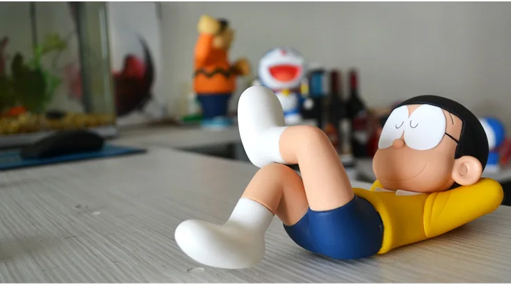 Синий жирный украшение игрушка мультфильм кукла ручной работы модель винил 100th юбилей реквизит украшение дома аксессуары синий жирный 4