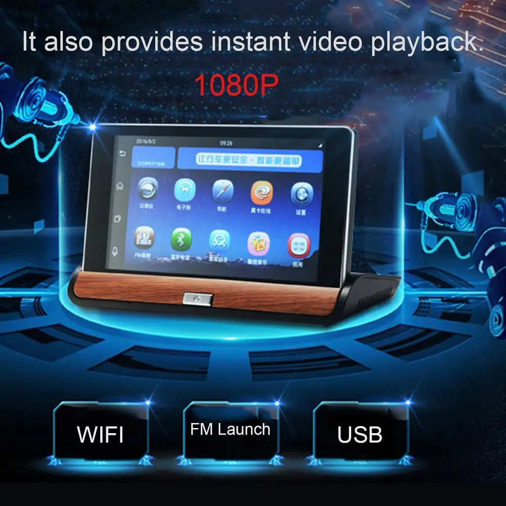  FHD 1080P 7 zoll 3G Auto-Dashboard GPS Navigation WiFi Hotspot Kamera Recorder Rückansicht DVR für 