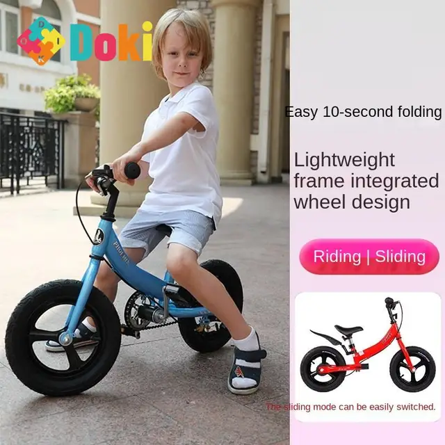 Doki Toy 2022 New Car Balance The 1-3-6 - Year - Old Children Were 7 Years Old Baby Glide Slide Car Without Feet In One Bike 1