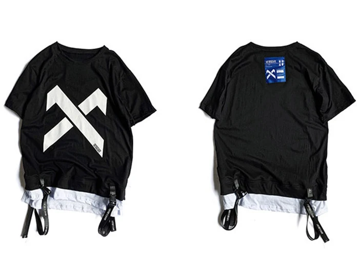 AELFRIC модная футболка с буквенным принтом Harajuku Летняя мужская уличная футболка с коротким рукавом в стиле хип-хоп Летняя Повседневная Хлопковая мужская футболка - Цвет: Черный