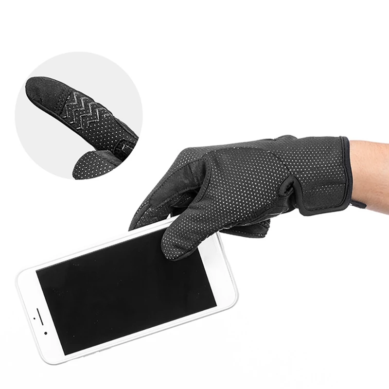 Спортивные перчатки унисекс для езды на велосипеде, ветрозащитные перчатки с сенсорным экраном, бархатные водонепроницаемые теплые перчатки