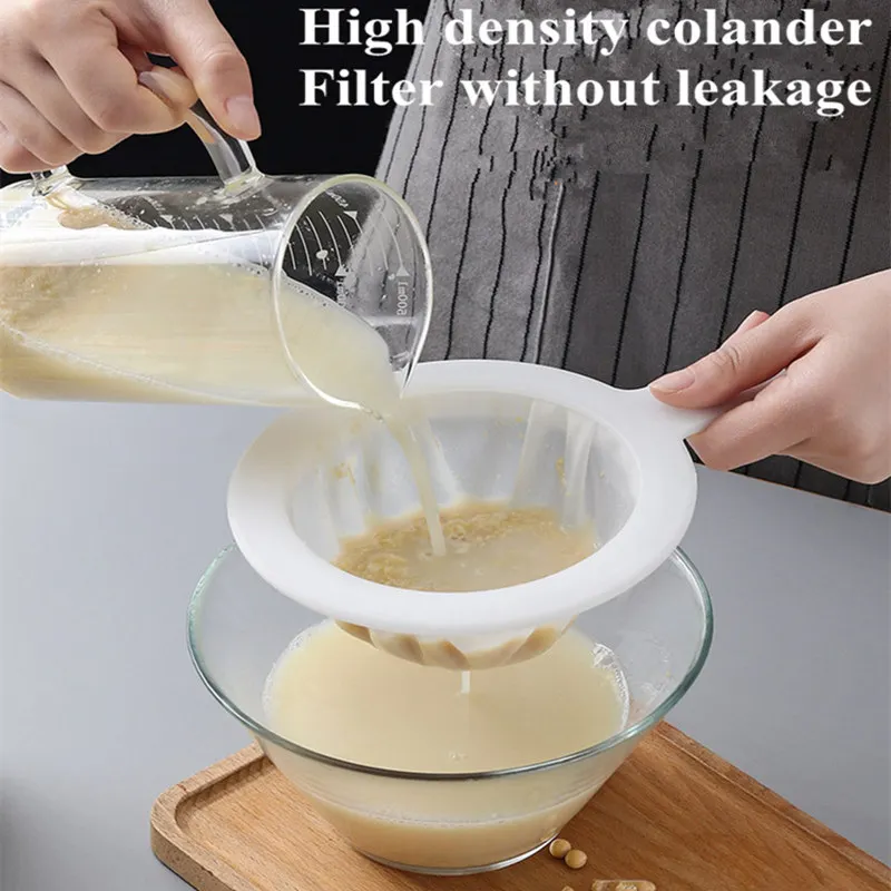 

Fine Mesh Strainer Spoon Kitchen Food Strainers Reusable Fine Colander Mesh Sieve Strainer for Juice Soy Milk Coffee Wine Filter