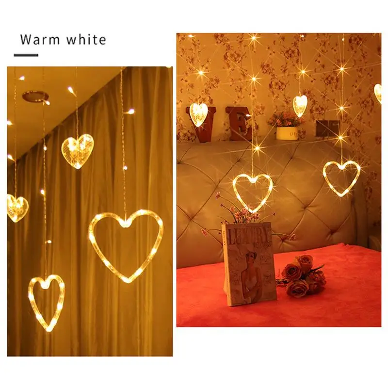 

Heart Shape Fairy String Light 220V 8 Modes Wedding Neon Lantern Garden Lamp String Super Bright 2.5M Festival Outdoor