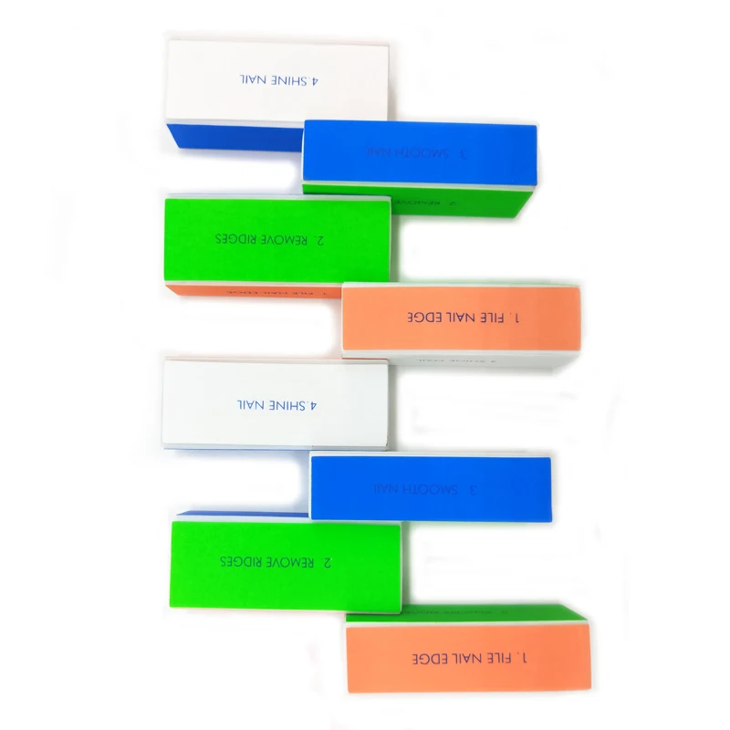 

High Quality 20PCS/Lot Sponge Nail Buffer Sanding Buffer Blocks for Nail Polish Art lime Manicure four sides Care Tools