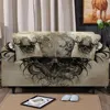 BeddingOutlet Sugar Skull Sofa Cover Red Rose Stretch Slipcover Living Room Flower Couch Cover Gothic capa sofa 1/2/3/4 Seater 6