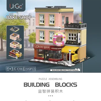 

Creator City Street View Series Baking House Bakery The Doughnut Shop Model Building Blocks Bricks Set Toys Kids Christmas Gifts